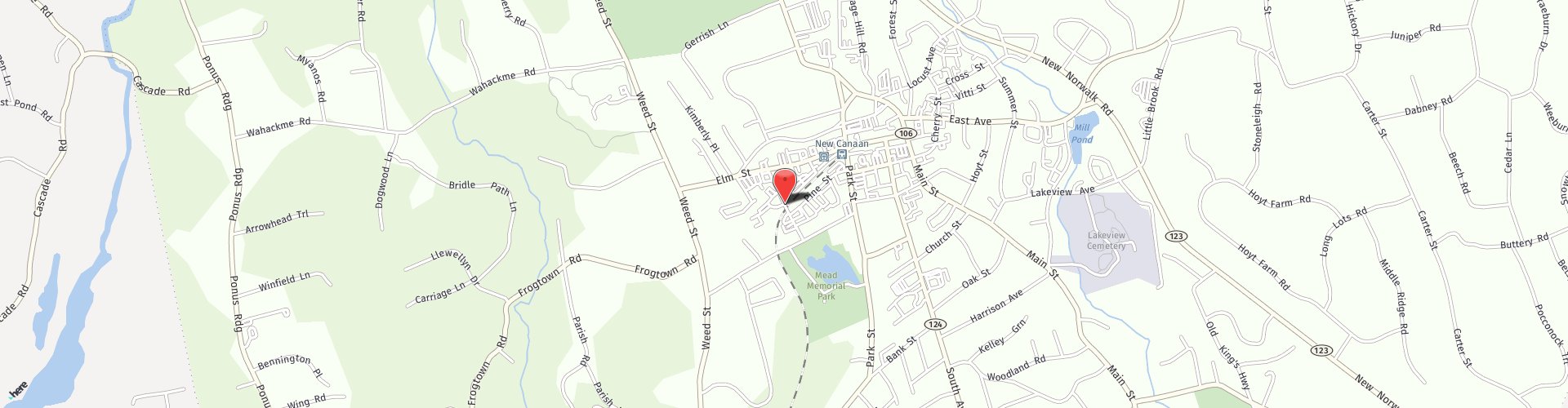 Location Map: 45 Grove Street New Canaan, CT 06840